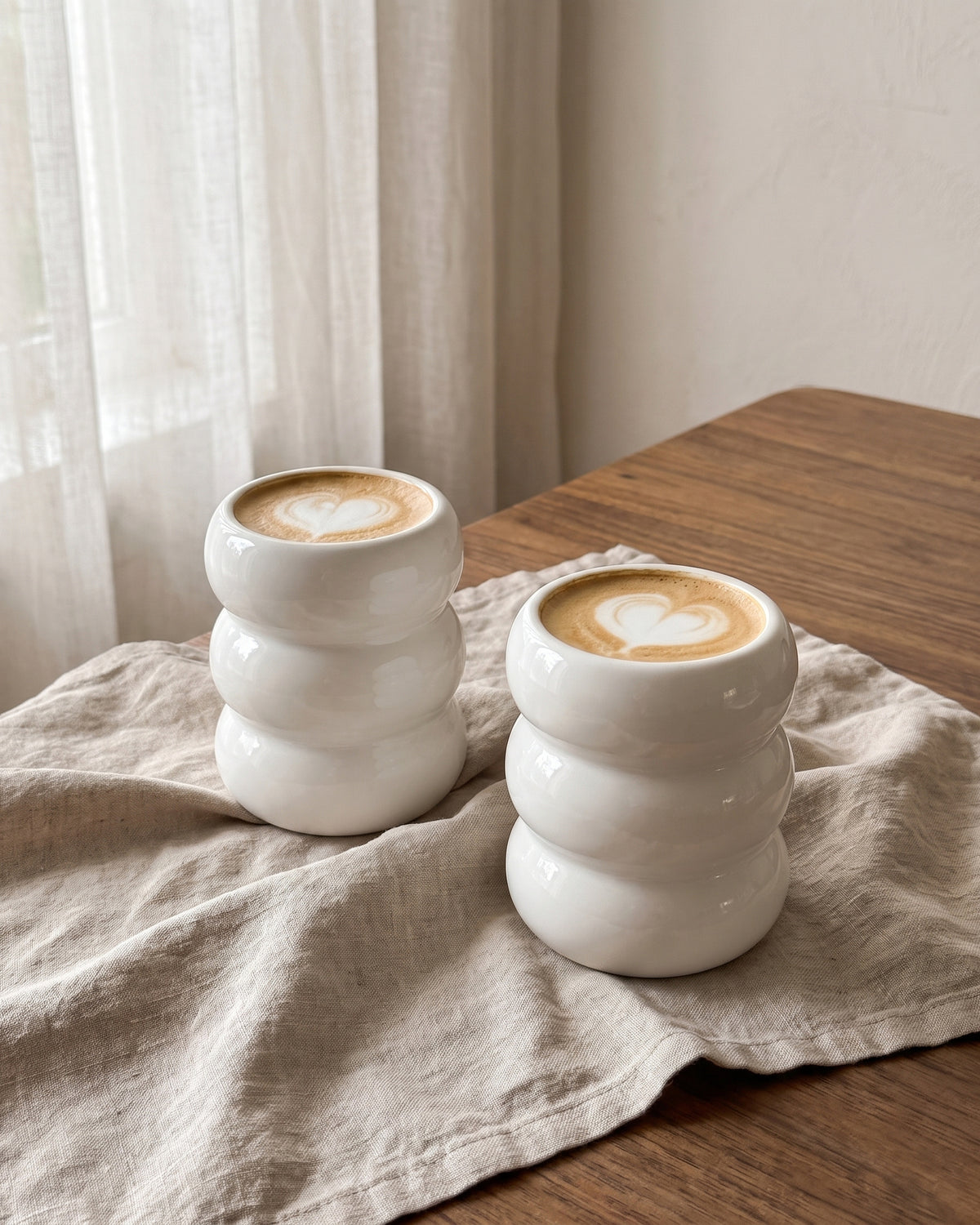 Wave Bubble Kupa - Beyaz - 2 Adet - 400 ml