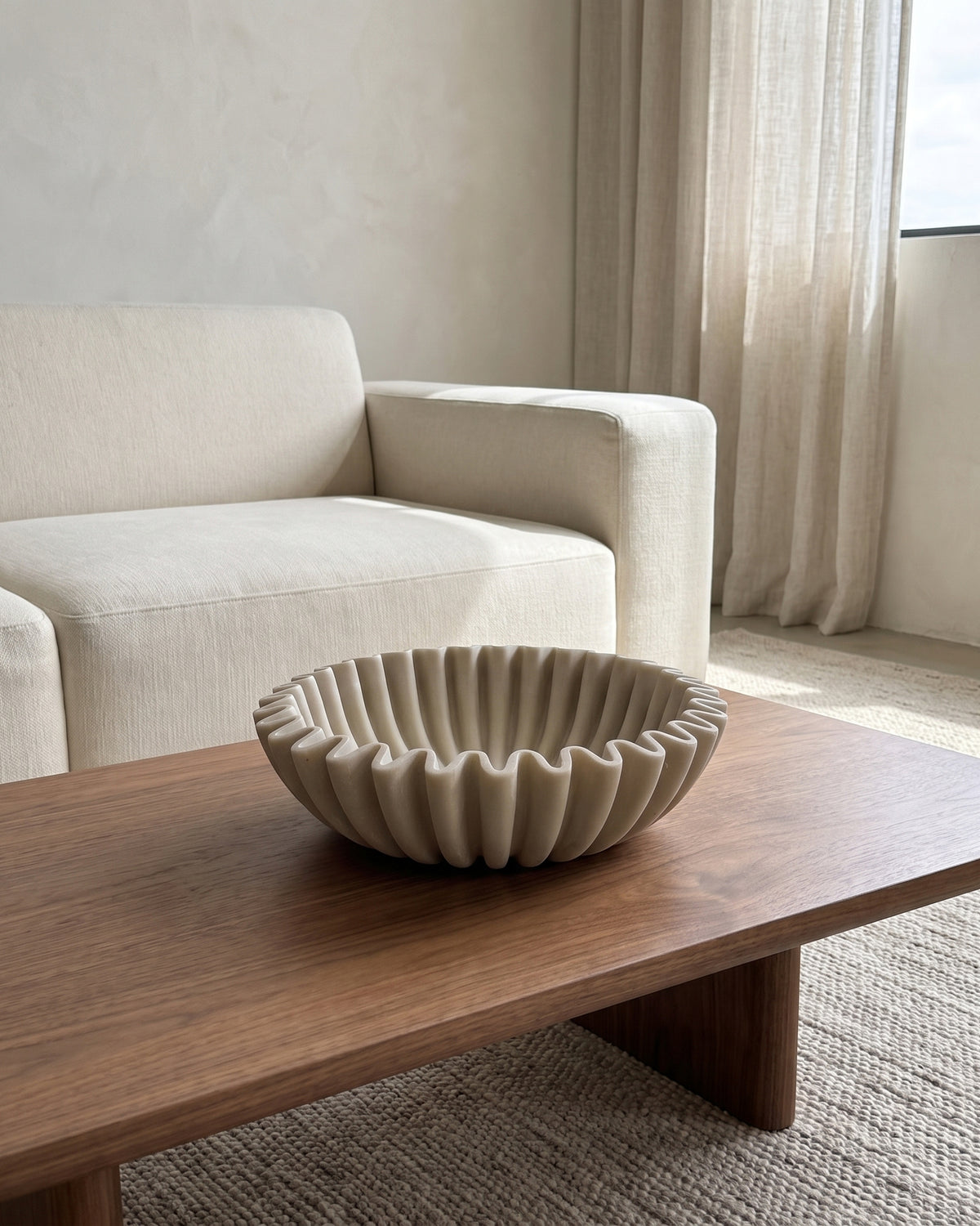 Floré – Decoratieve Schaal Beige