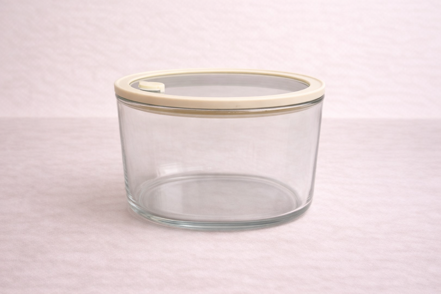 Vershoudbak rond | 1650ml | Beige-transparant