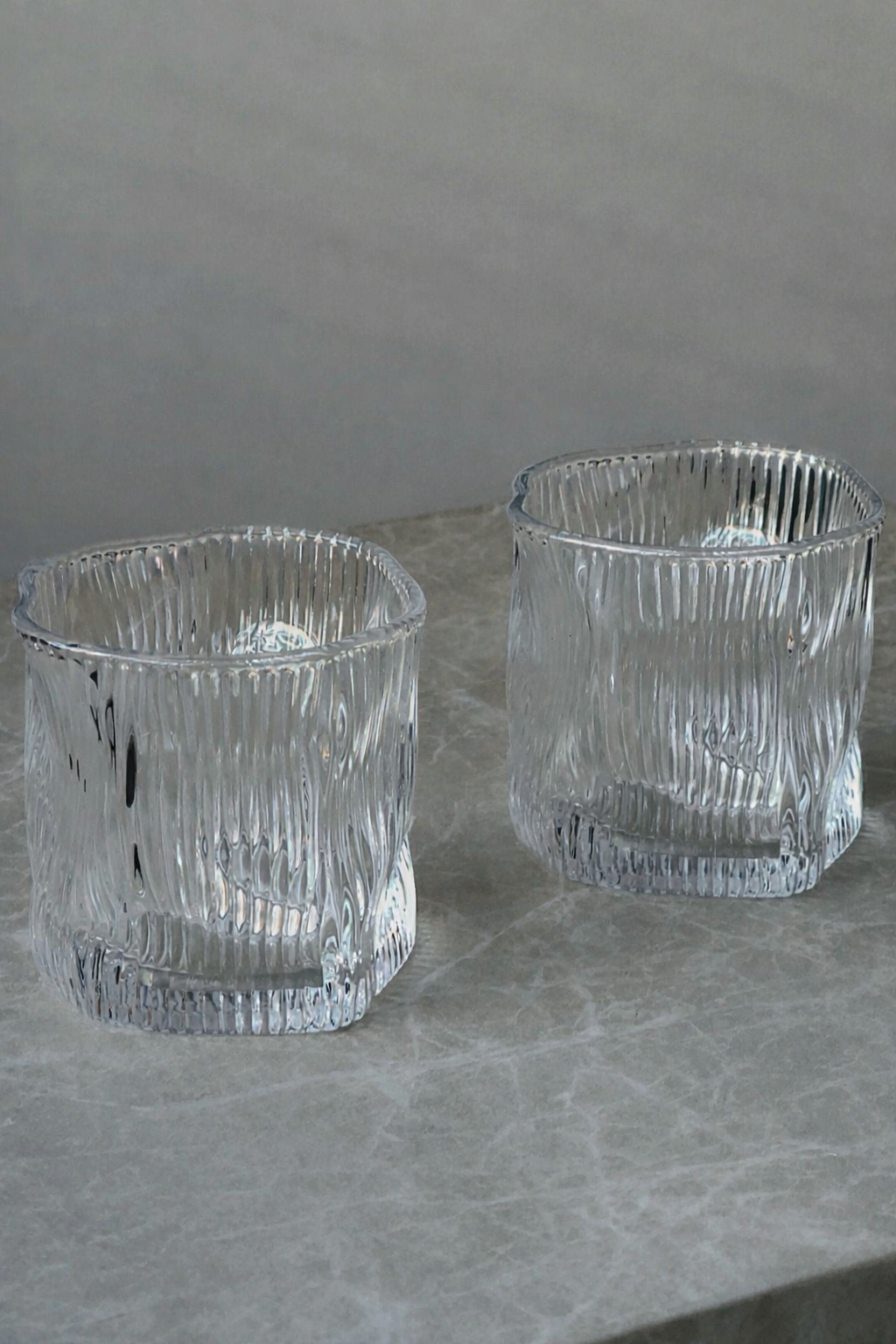 Diamond clear stripe glas | 6 stuks