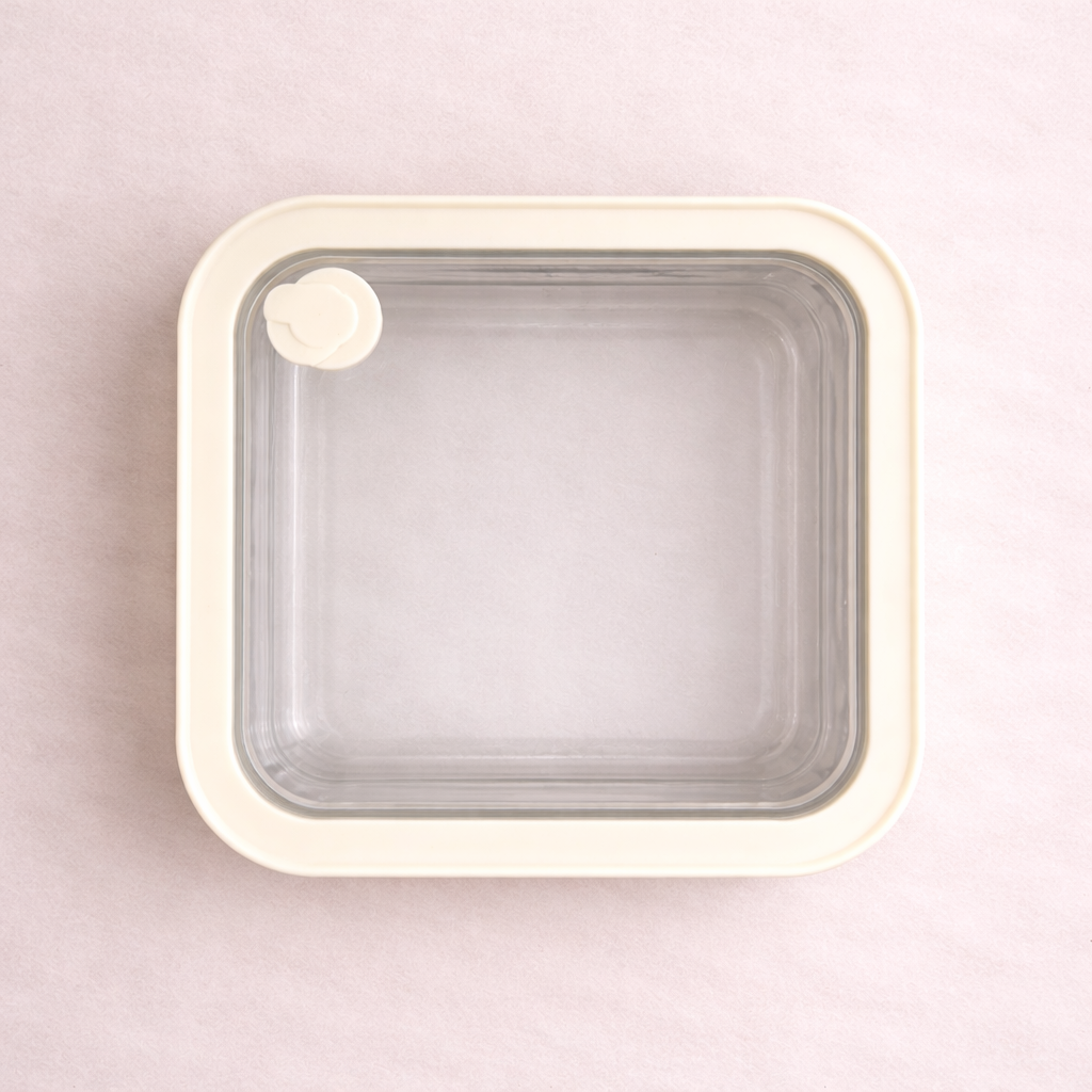 Vershoudbak rechthoekig | 1940ml | Beige-transparant