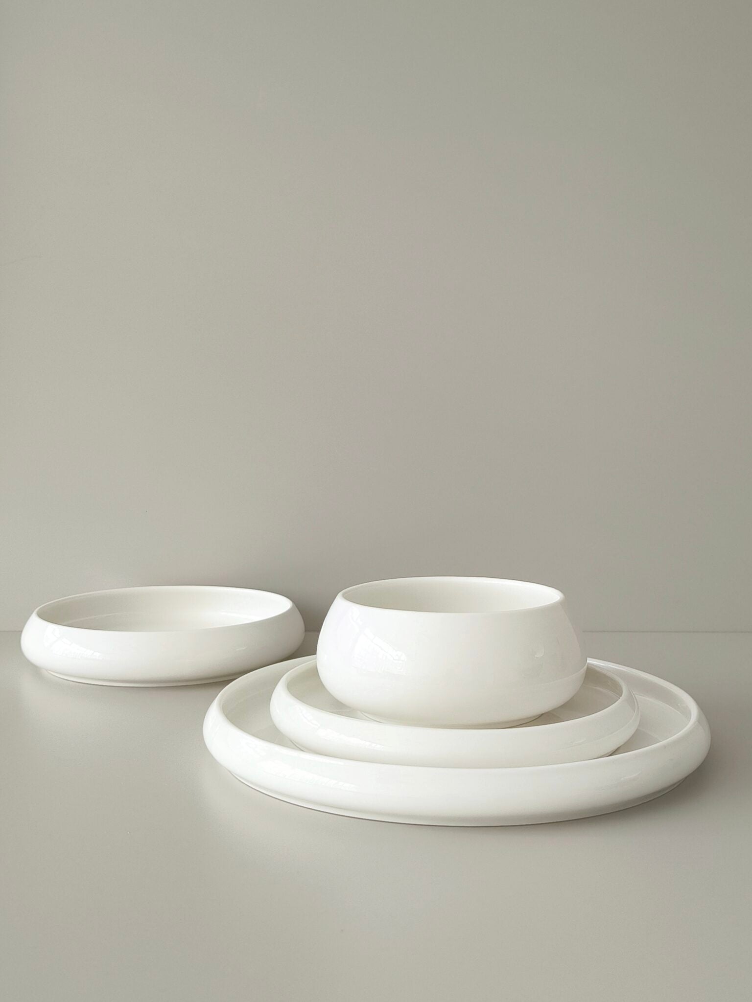 Chubby serviesset porselein | 24-delig voor 6 personen | wit