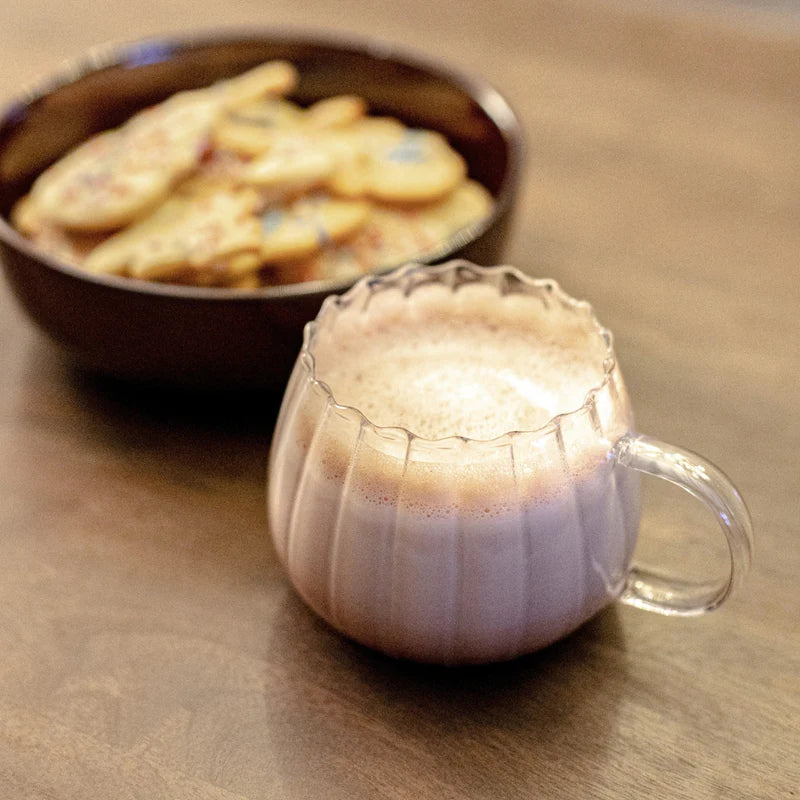 Stripe Ripple pompoen glazen | 2 stuks