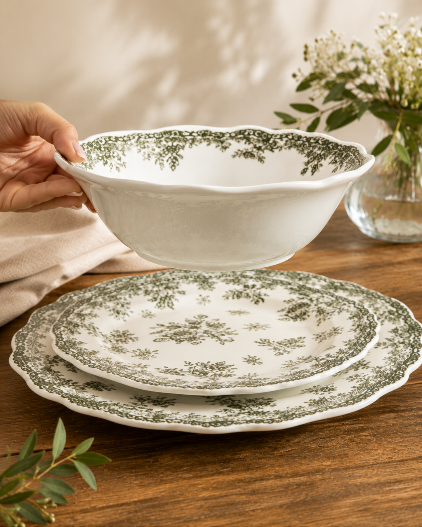 Vintage - Serviesset - 25 Delig - Taupe