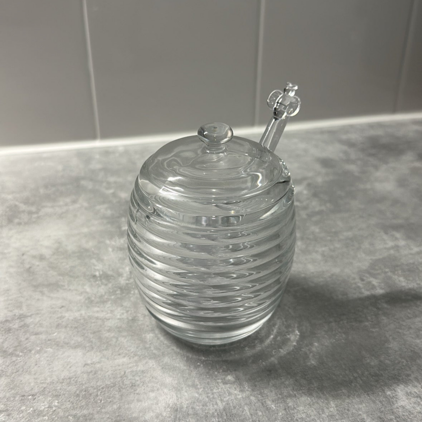 Miel-glazen Honingpot