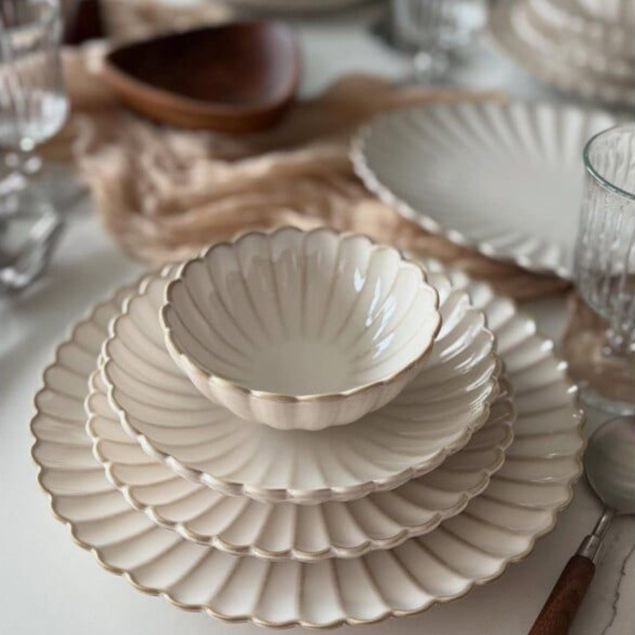 Bricard Paris serviesset taupe 6 persoons 25- delig