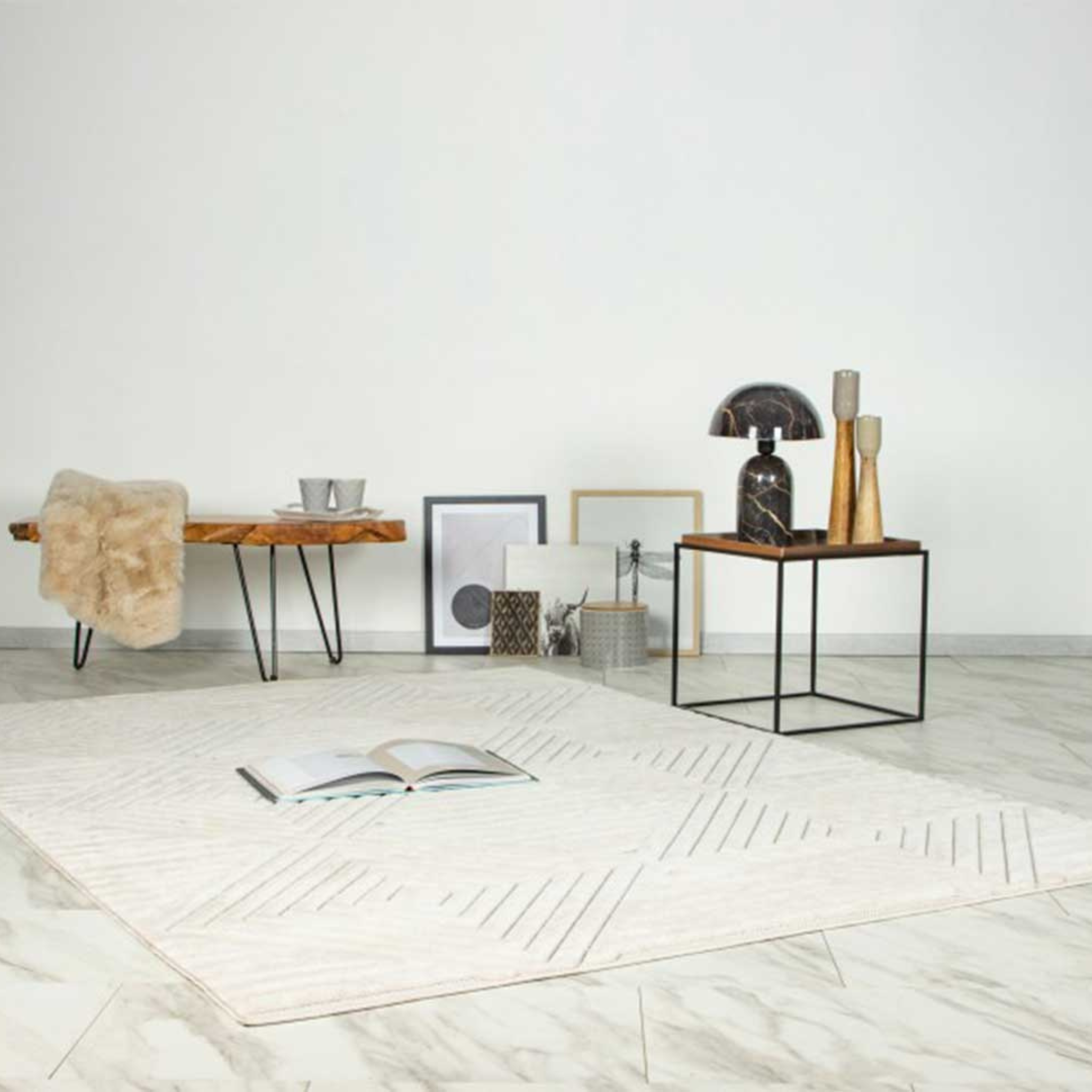 Lavie vloerkleed Ivory