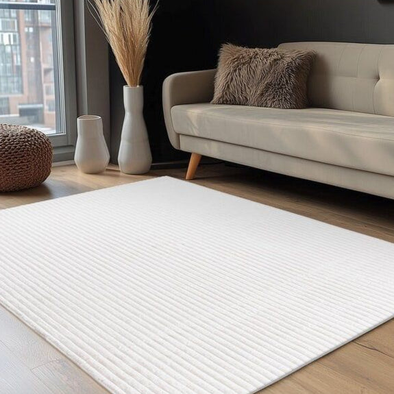 Plush vloerkleed ivory