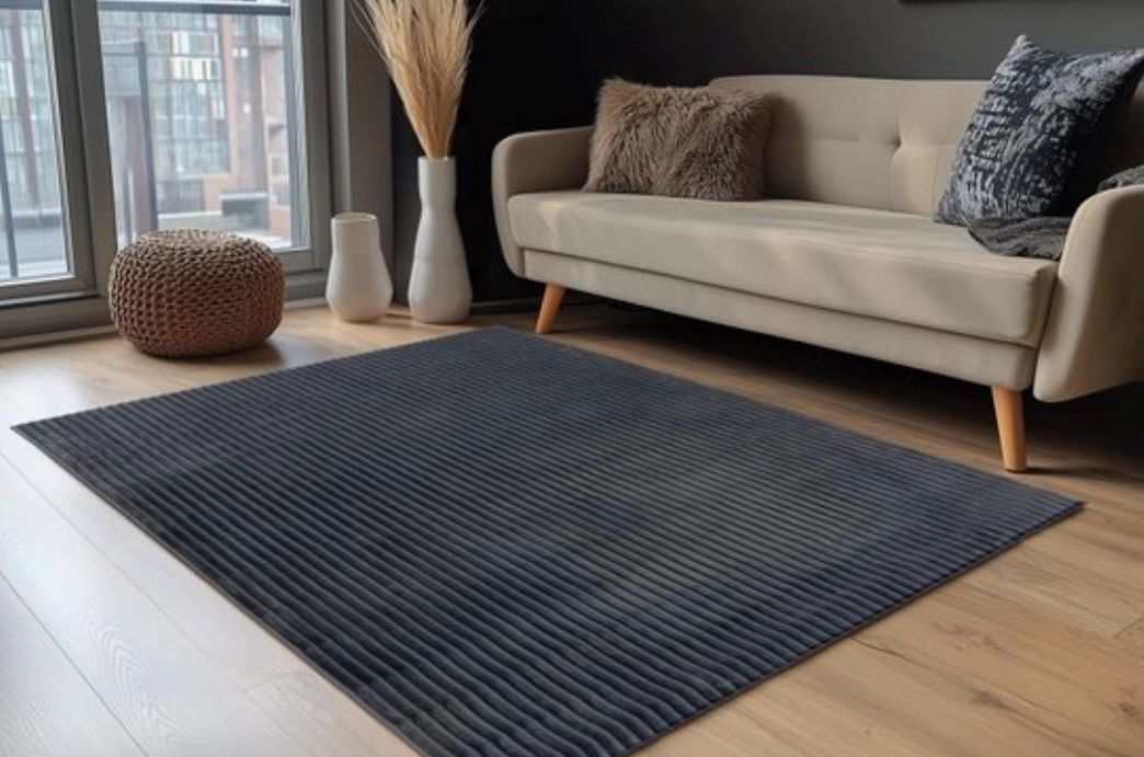 Plush vloerkleed graphite