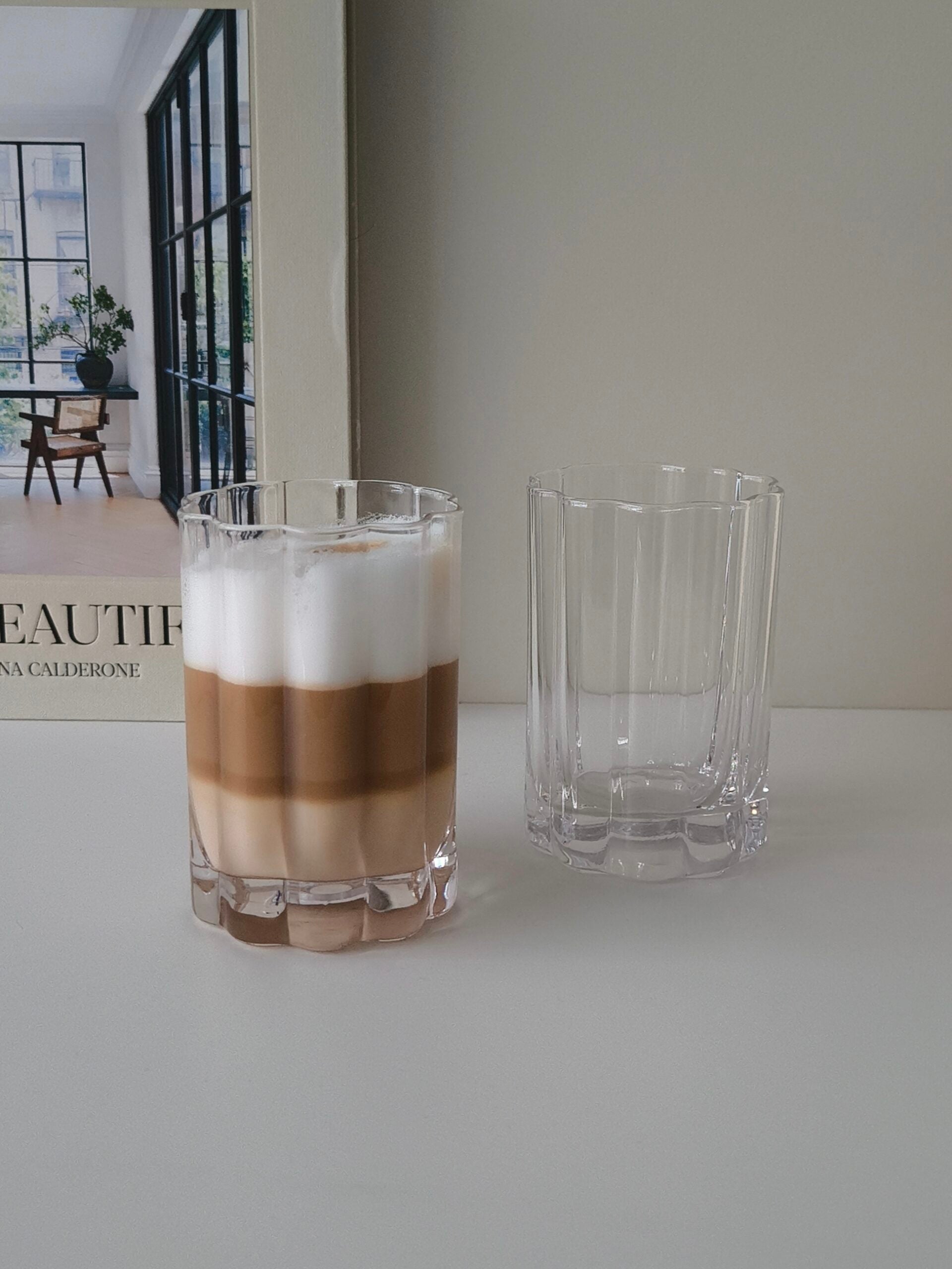 Luno drinkglas in bloemen design | 2 stuks | 300 ml