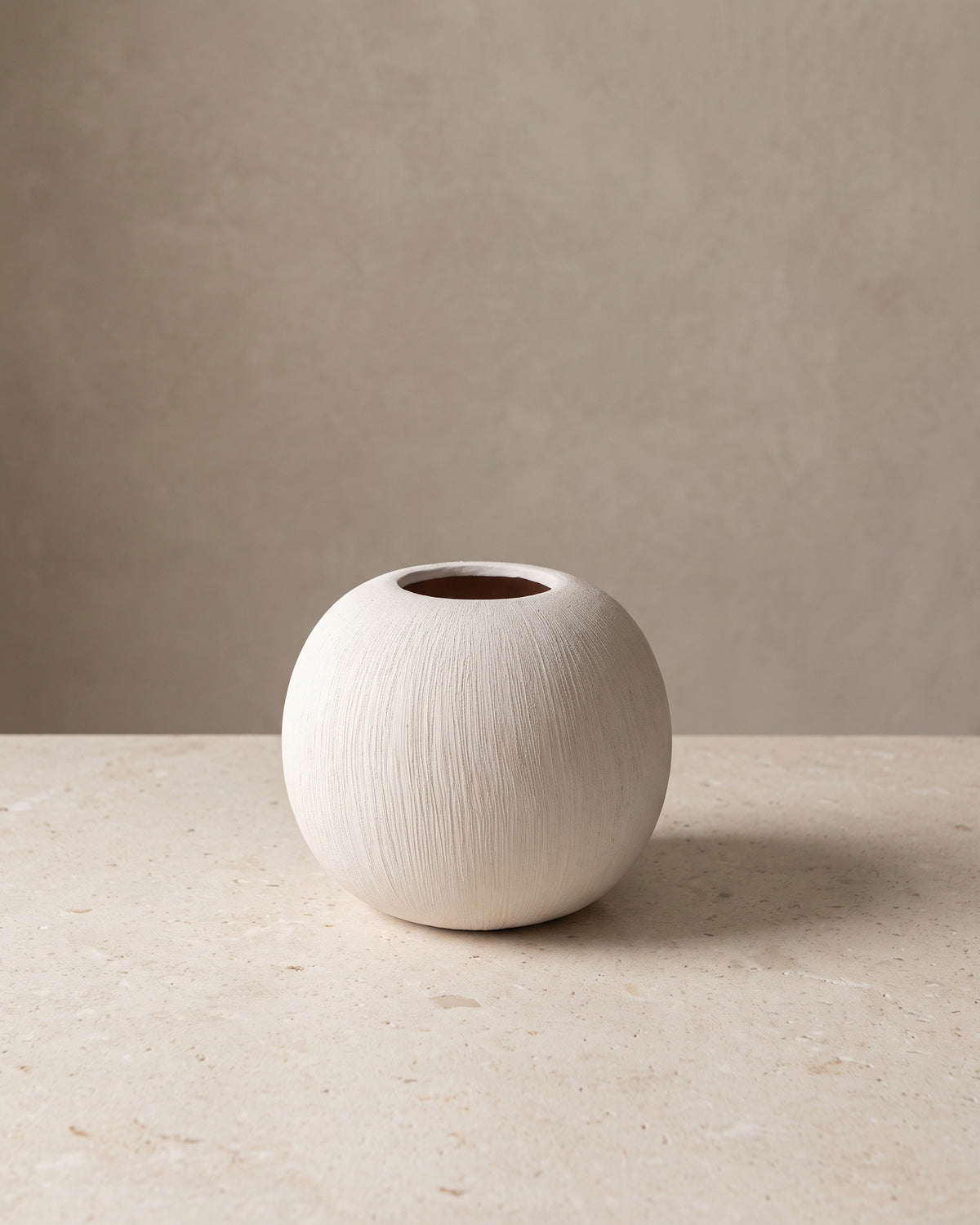 Terakota Vazo - Yuvarlak - 18 cm
