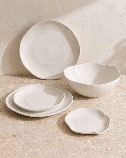 Organic Dinerset | wit | 6 persoons
