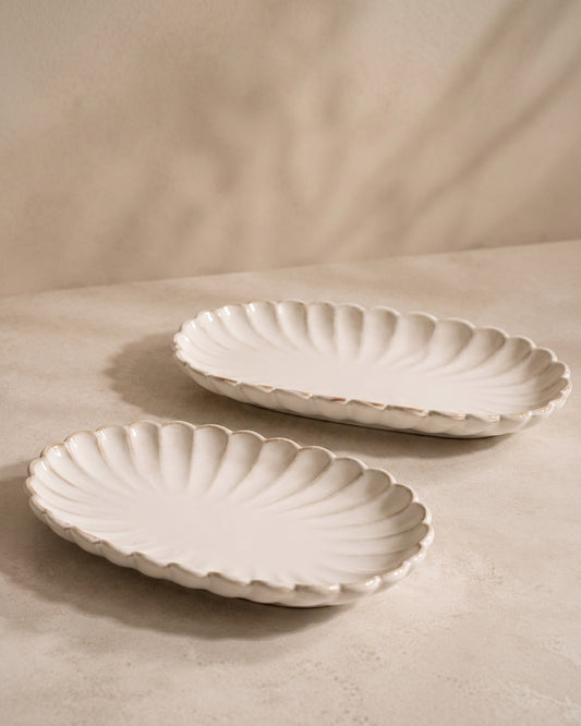 Bloomy Lotus serveerschaal | 2 stuks | 23 x 12 cm