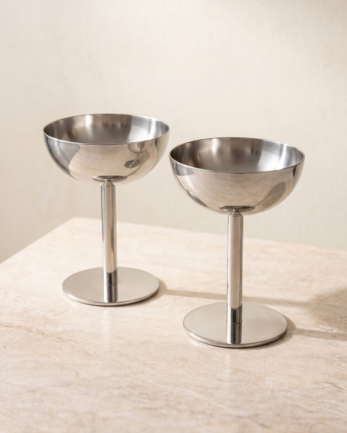 Aura rvs coupe | 2 stuks | 9 cm