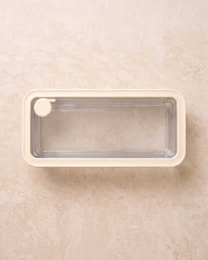 Vershoudbak Plat Lang |  1400ml | Beige-transparant