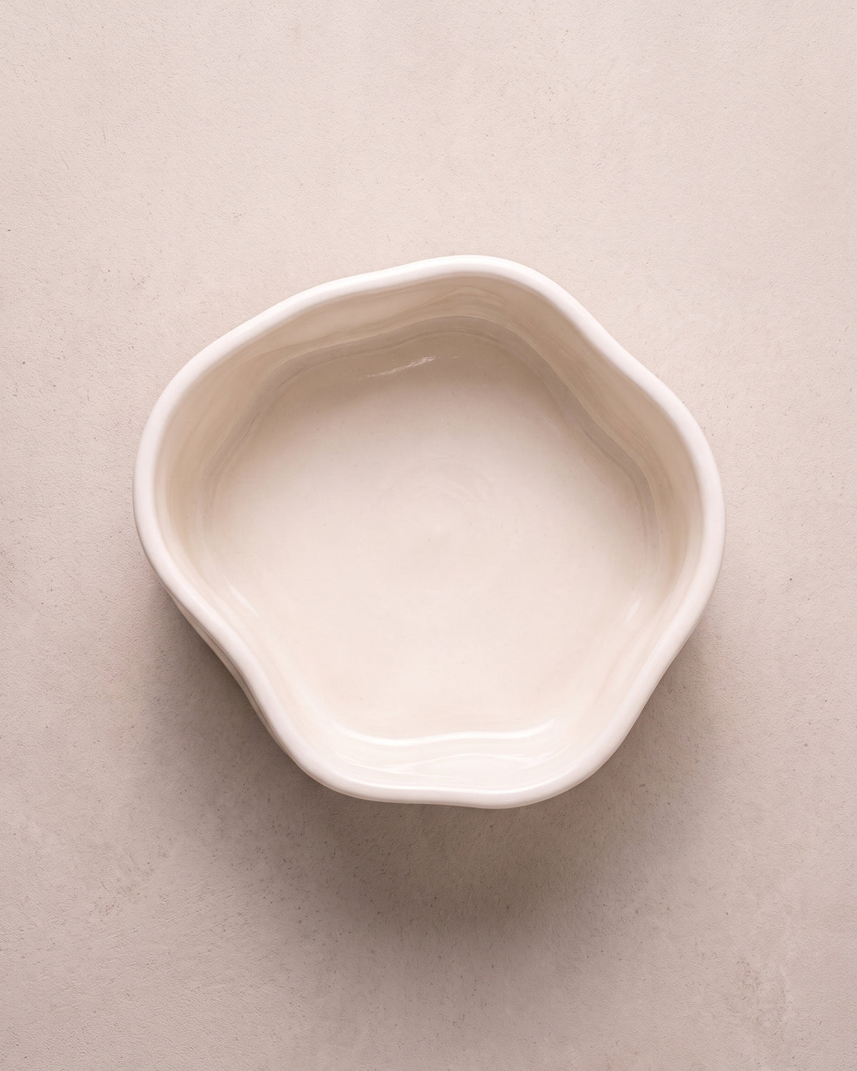 Nordic - Keramieken Wave Schaal - Créme - 310 ml - 6 stuks
