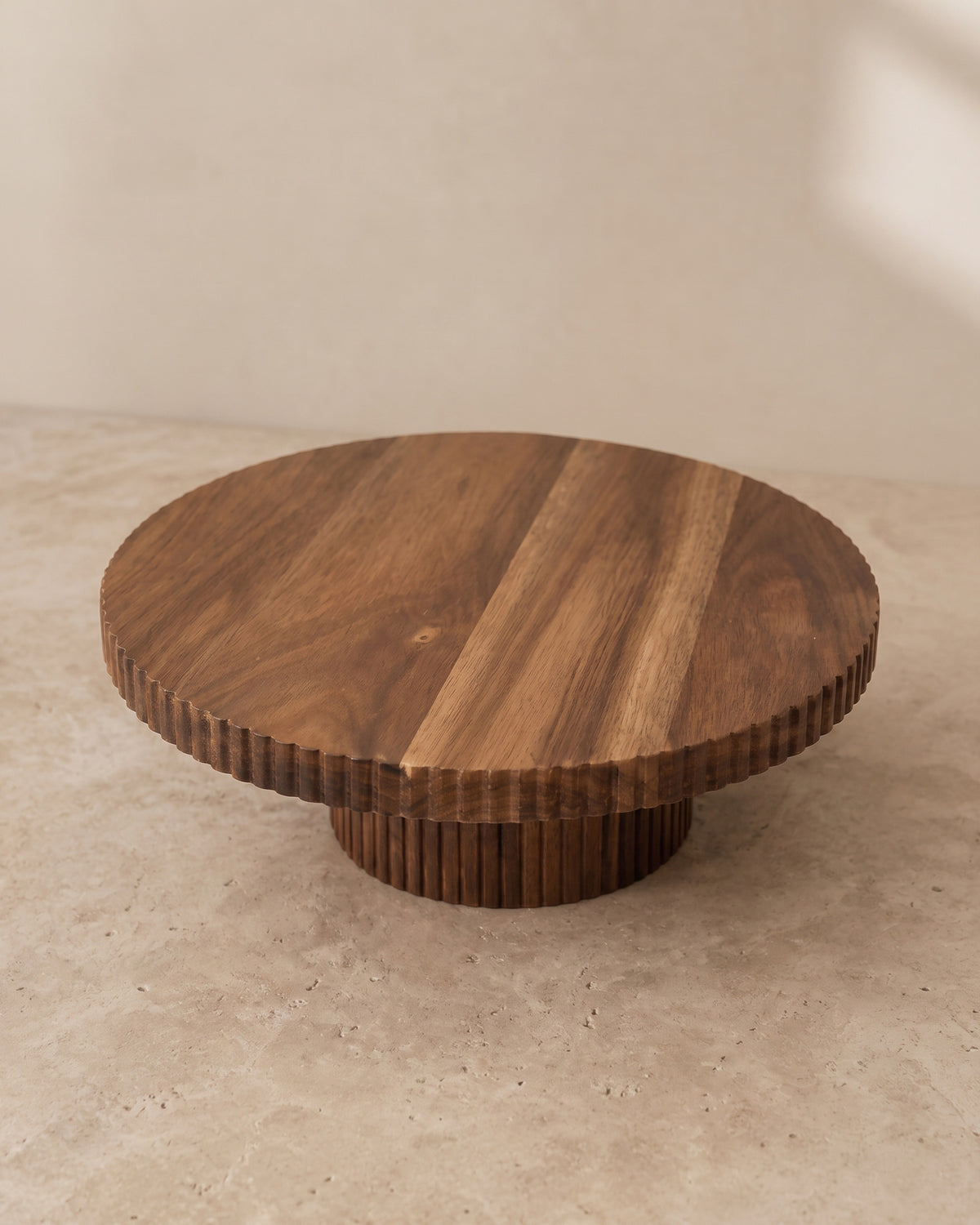 Elora Acacia Serveerplateau  Houten Display Stand 30 cm