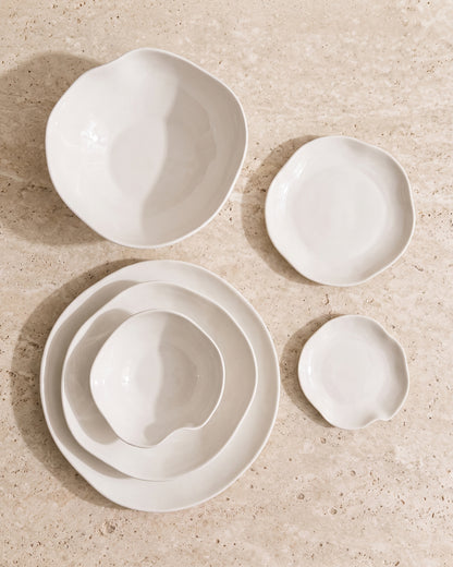 Organic Dinerset | wit | 6 persoons