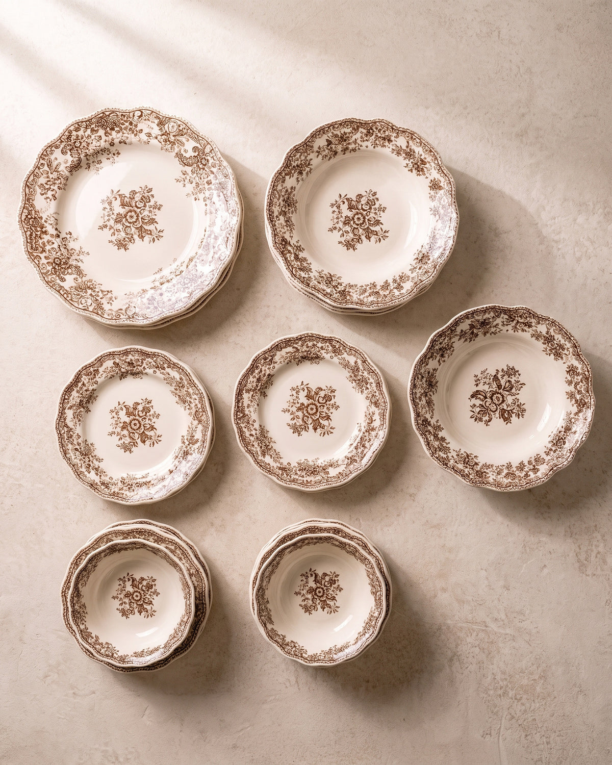 Vintage - Serviesset - 25 Delig - Taupe