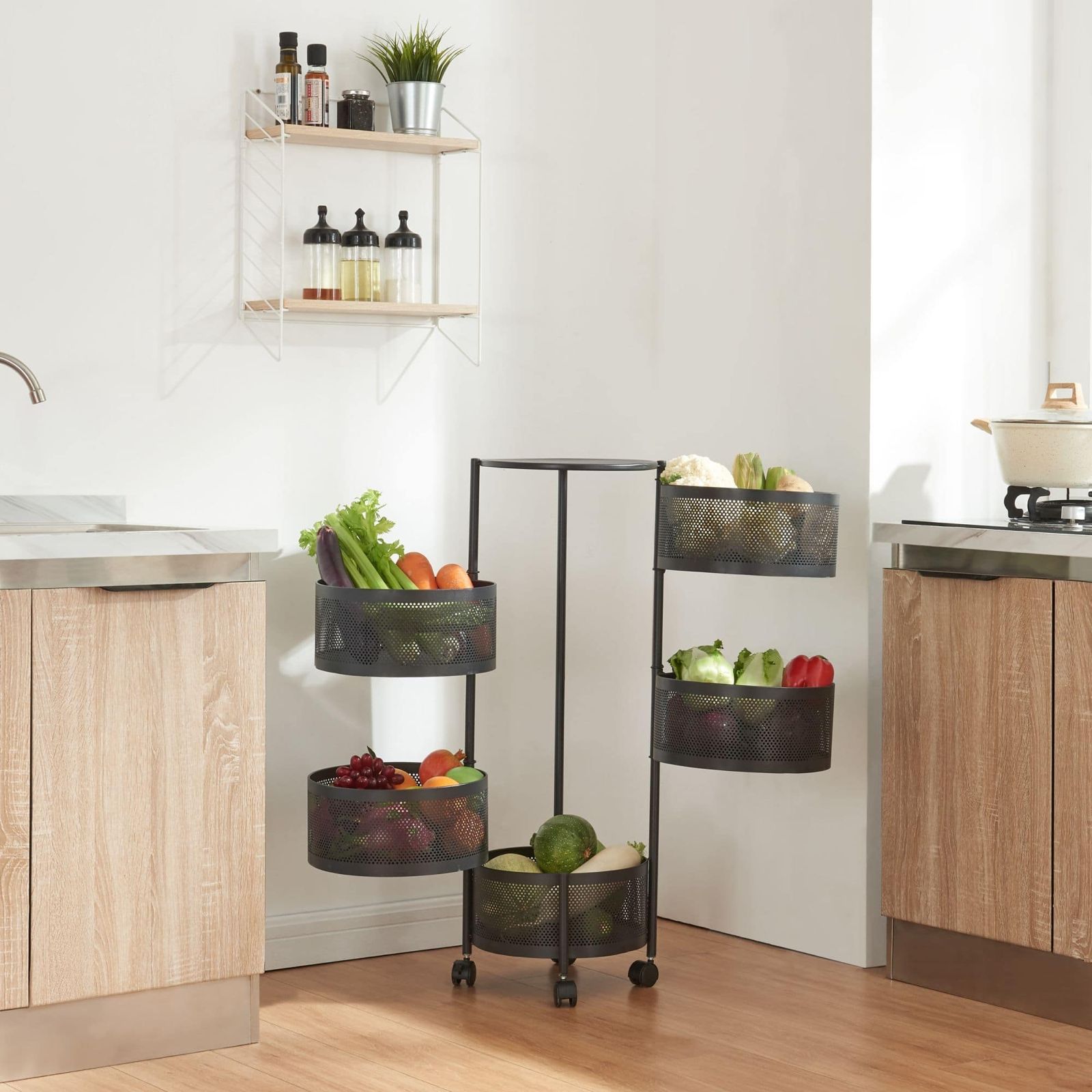 Opberg Trolley Rond Zwart