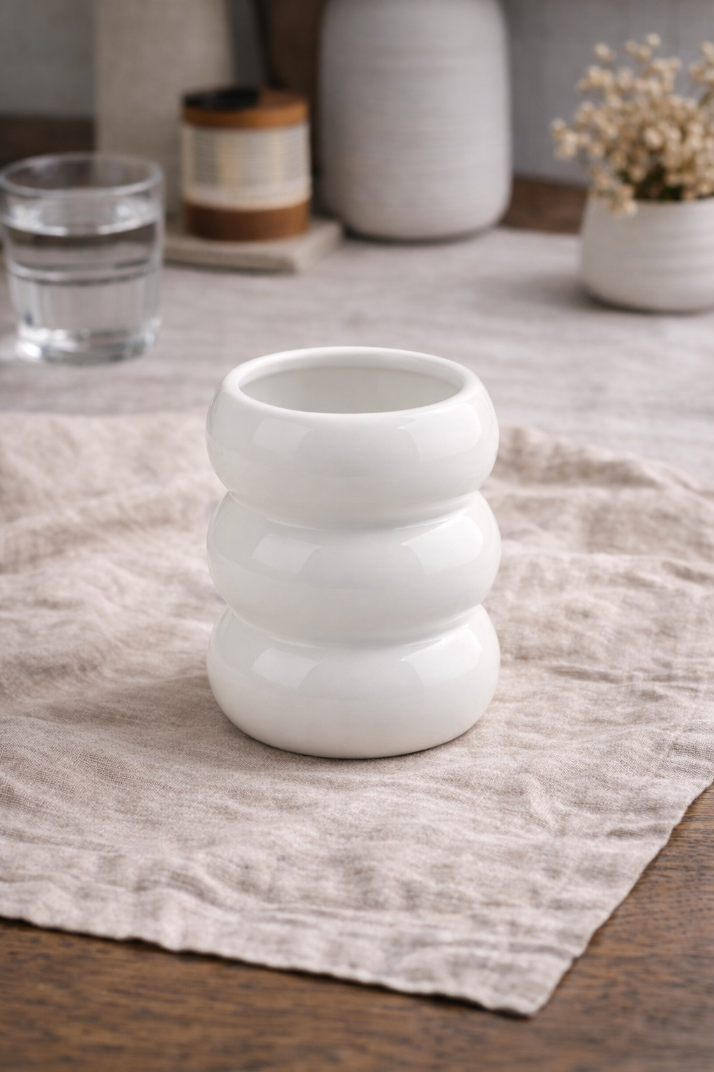 Wave Bubble Becher - Weiß - 2 Stück - 400ml