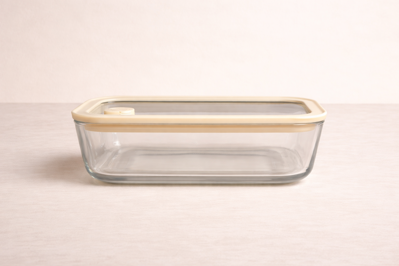 Vershoudbak rechthoekig |  1170 ml | Beige-transparant