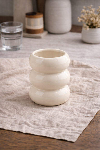 Wave Bubble Tasse - Creme - 2 Stück - 400ml
