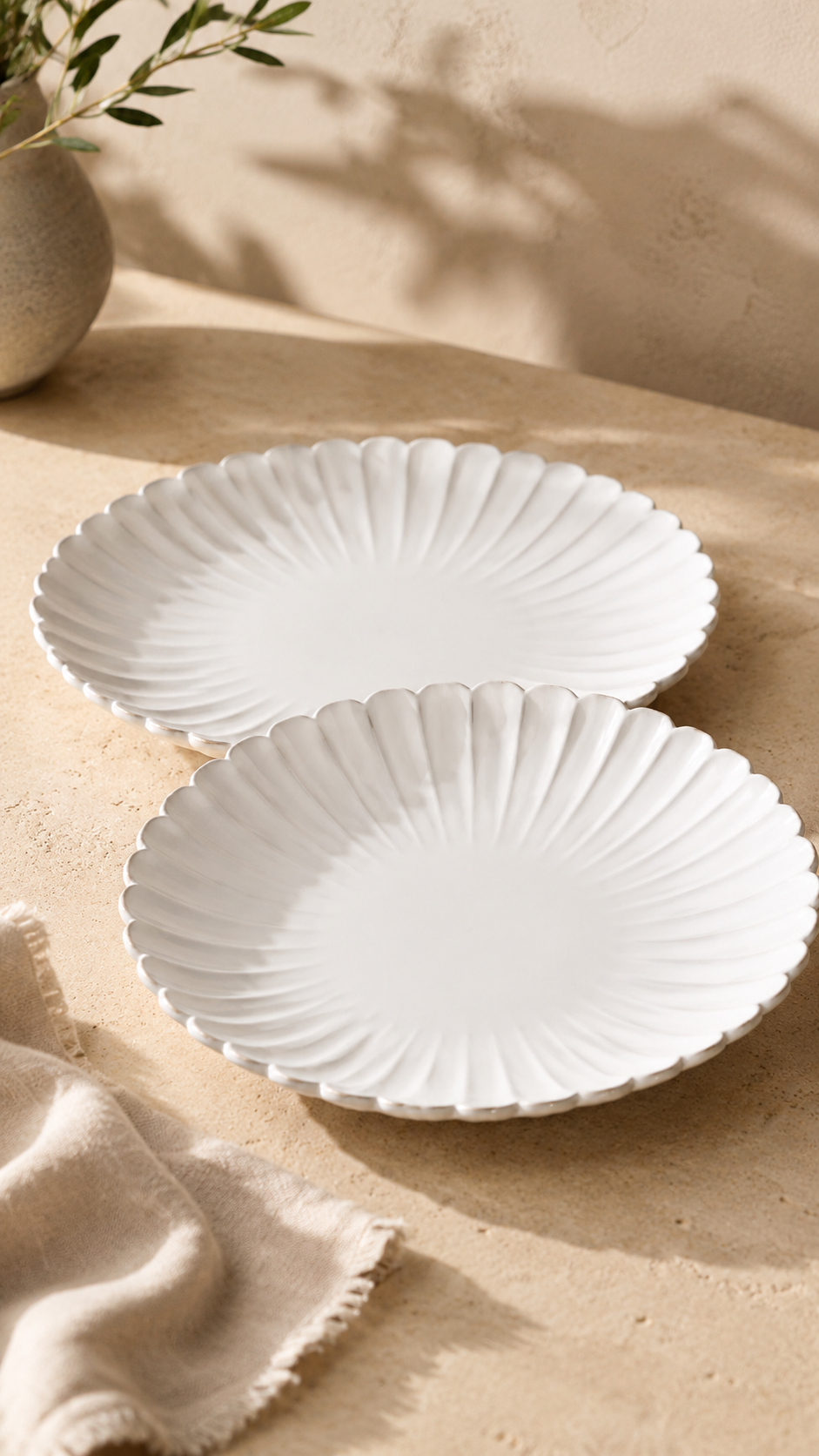 Bloomy Lotus serveerschaal ovaal | 2 stuks | 30-36 cm