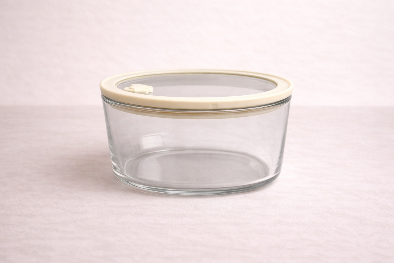 Vershoudbak rond |  950 ml | Beige-transparant