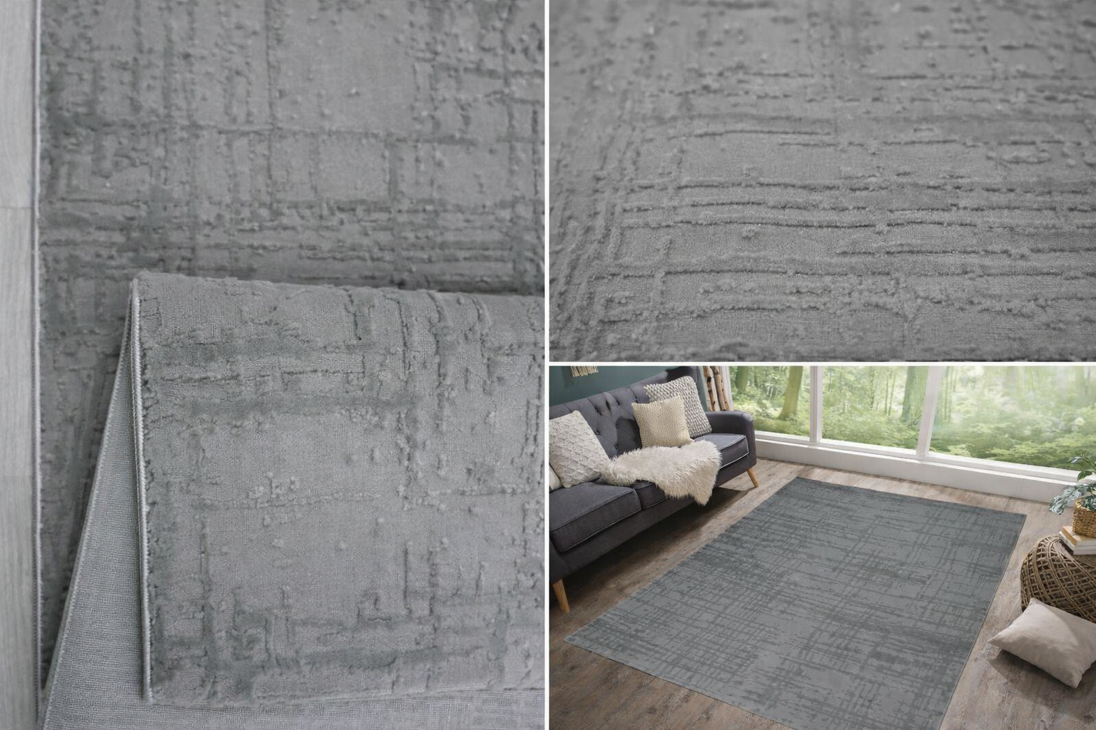 Elvion Grey Vloerkleed
