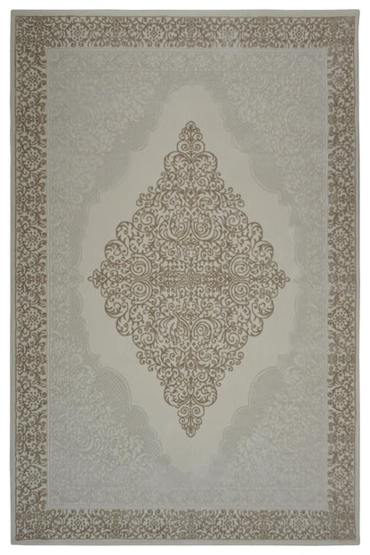 Zafiran Hellbraun Beige Teppich