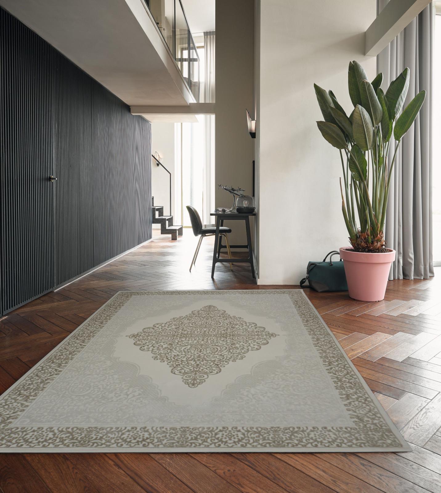 Zafiran Hellbraun Beige Teppich