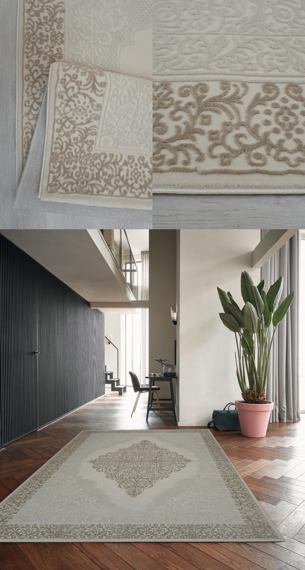 Zafiran Hellbraun Beige Teppich
