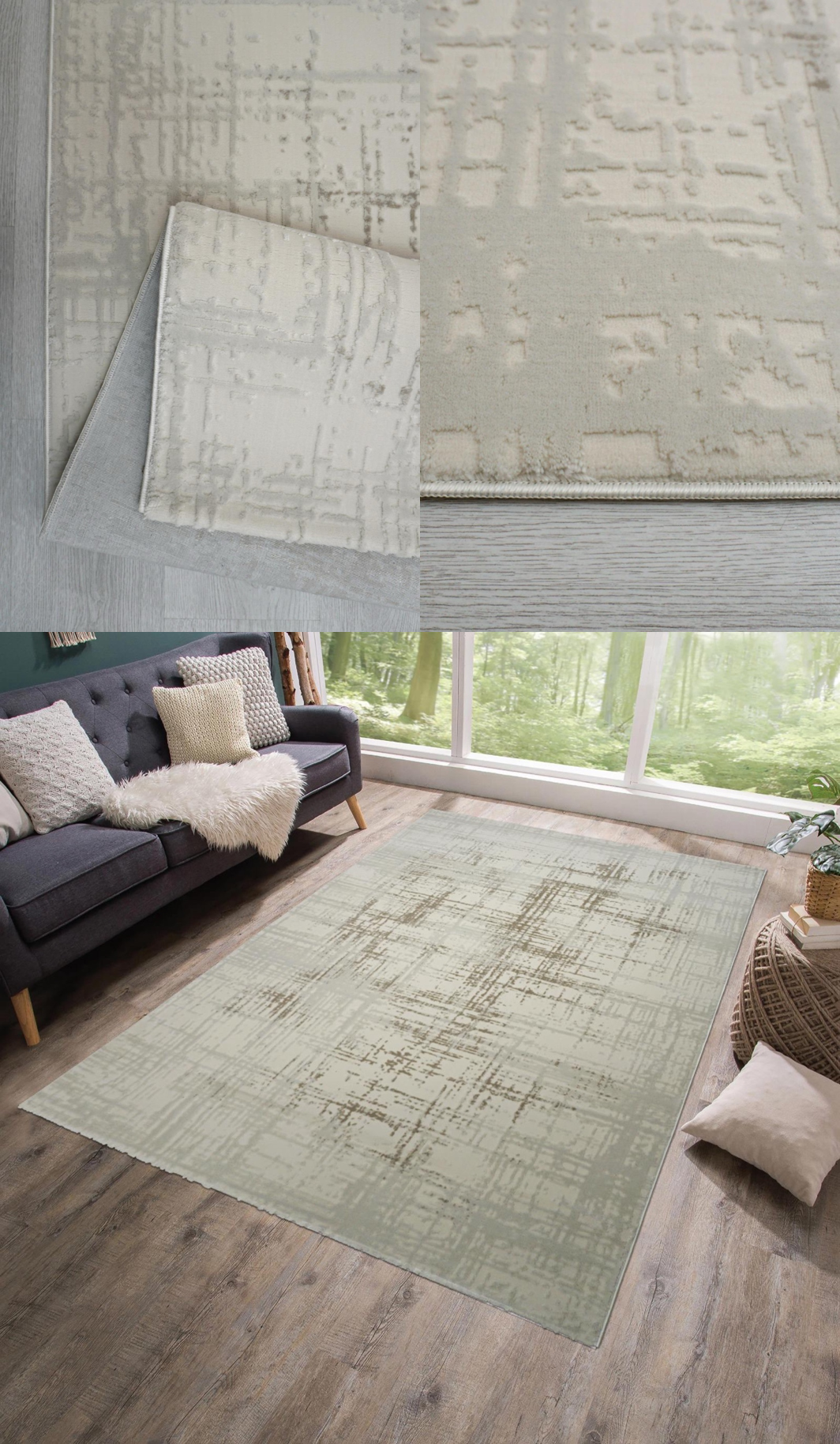 Raven Mocha Beige Vloerkleed