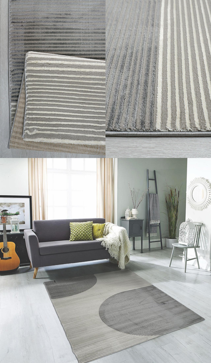 Senzo Grey Sand Vloerkleed