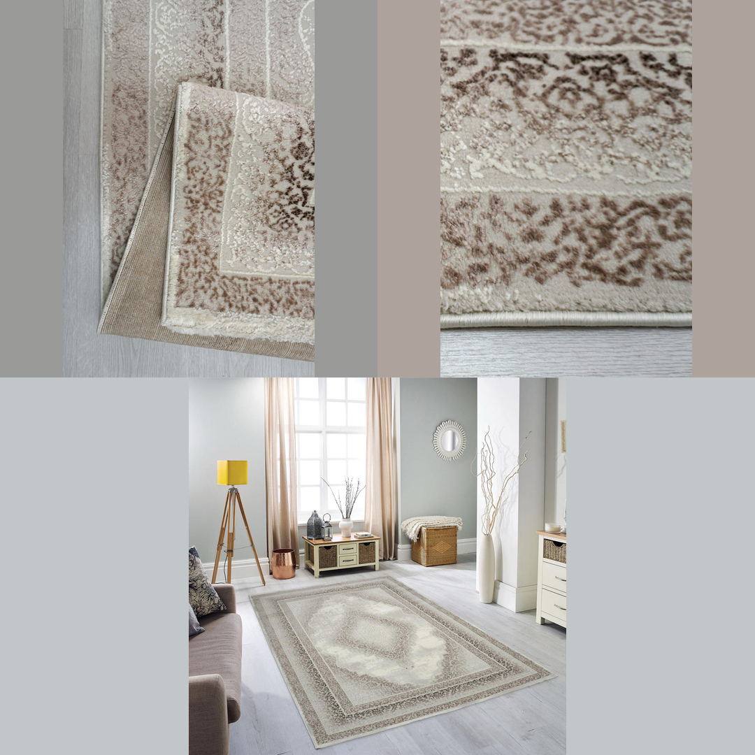 Zafiran Ivory Taupe Vloerkleed
