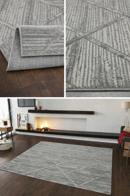 Mirzan Grey Vloerkleed