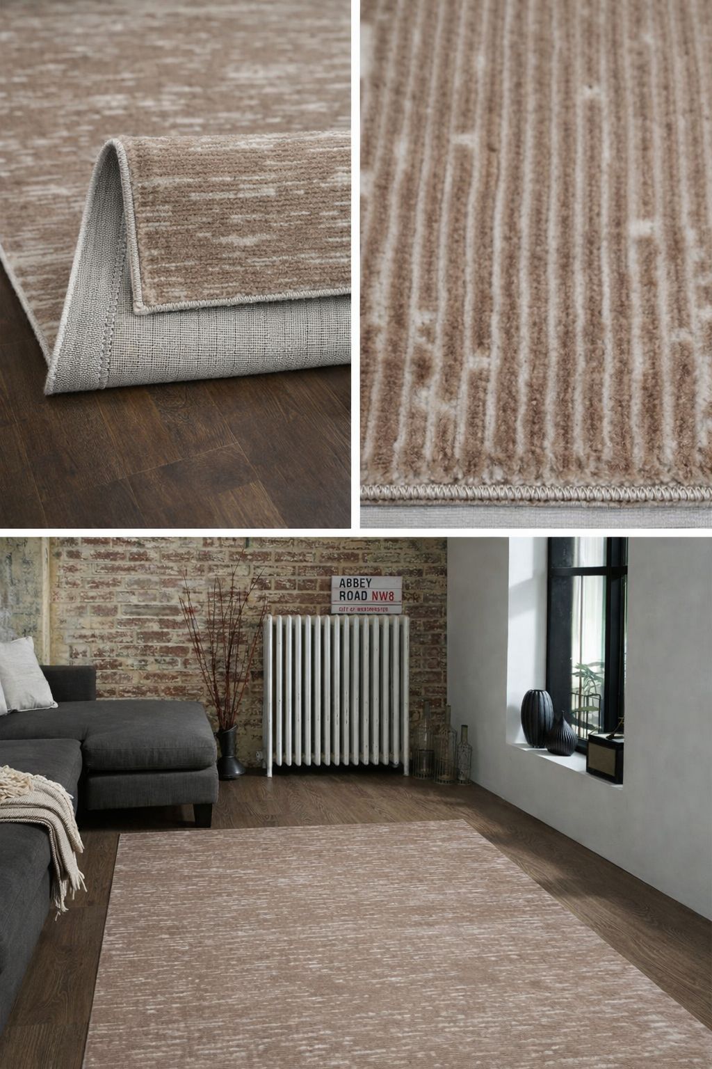 Kesar Taupe Vloerkleed