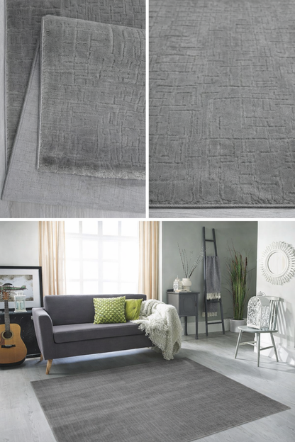 Elzar Graphite Grey Vloerkleed