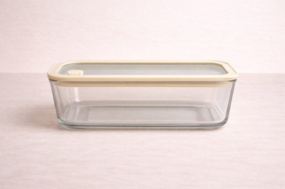 Frischhaltedose rechteckig | 1940ml | Beige-transparent