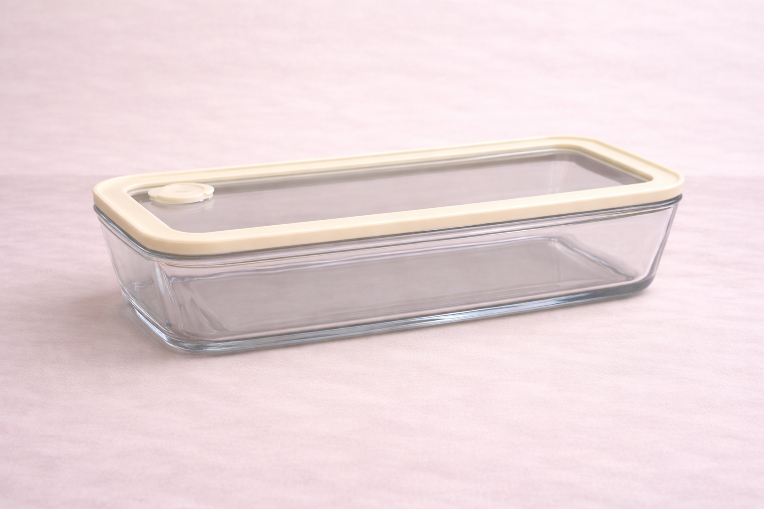 Vershoudbak Plat Lang |  2600ml | Beige-transparant