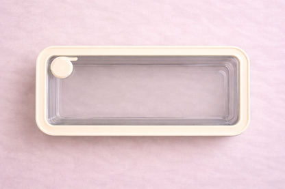 Vershoudbak Plat Lang |  1400ml | Beige-transparant
