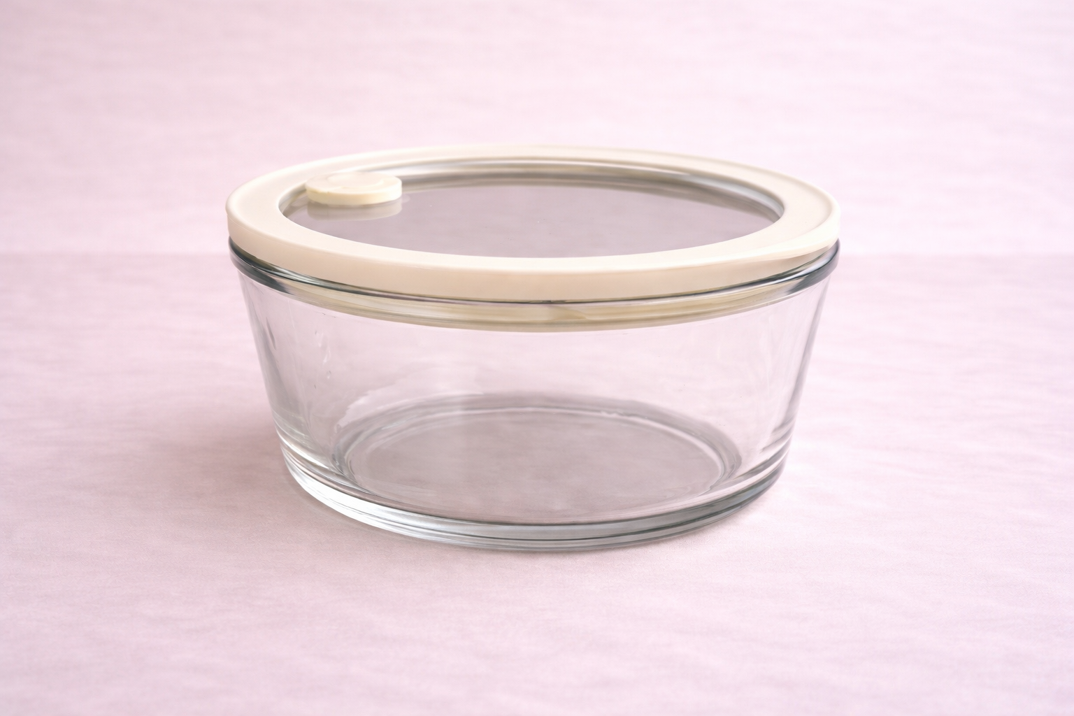 Vershoudbak rond |  1300 ml | Beige-transparant