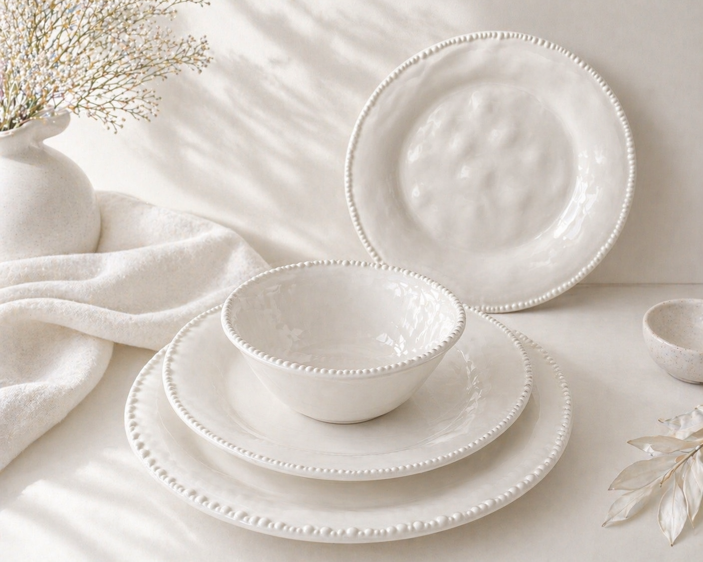 Pearls 24 Parça 6 Kişilik Yemek Takımı – Beyaz