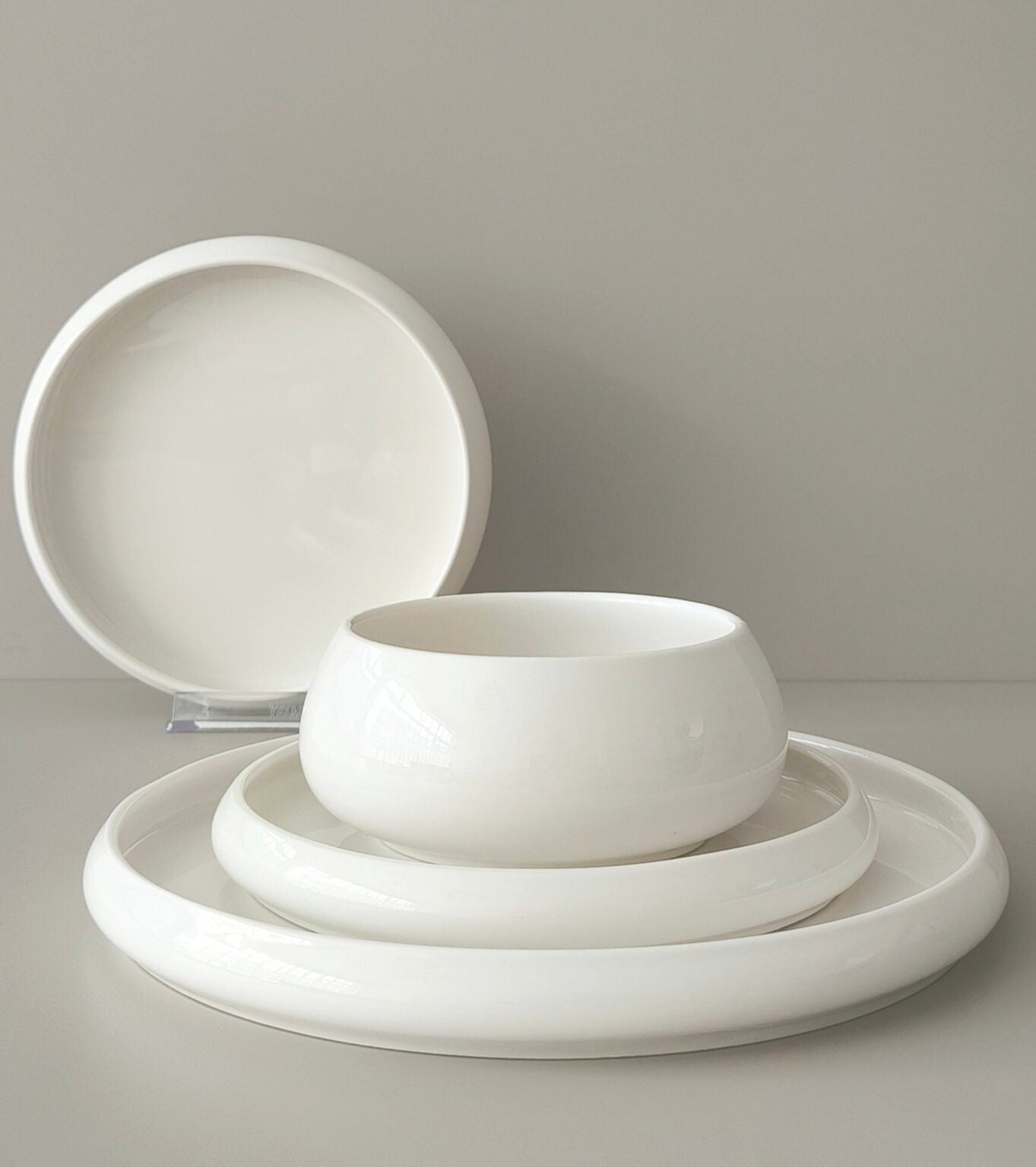 Chubby serviesset porselein | 24-delig voor 6 personen | wit