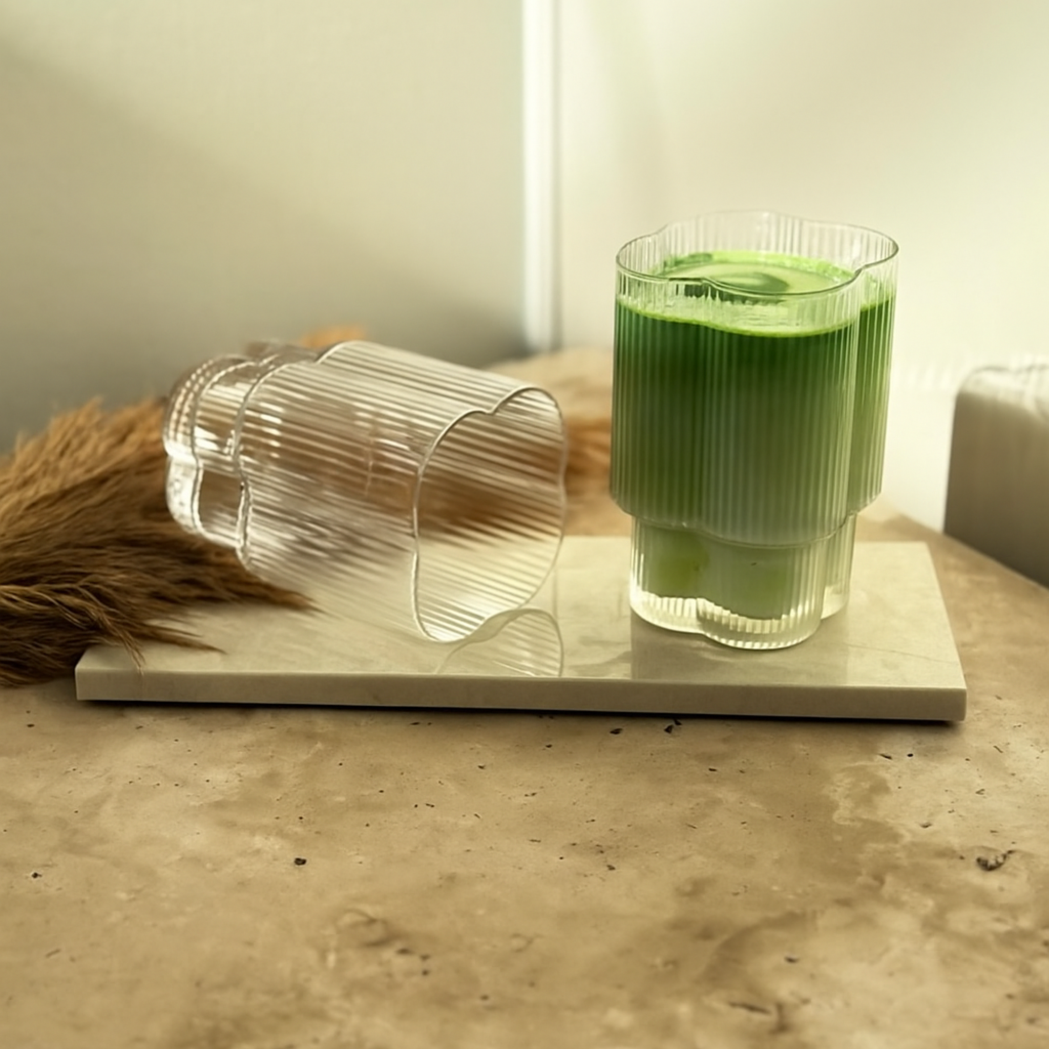 Clover Ripple glazen kort