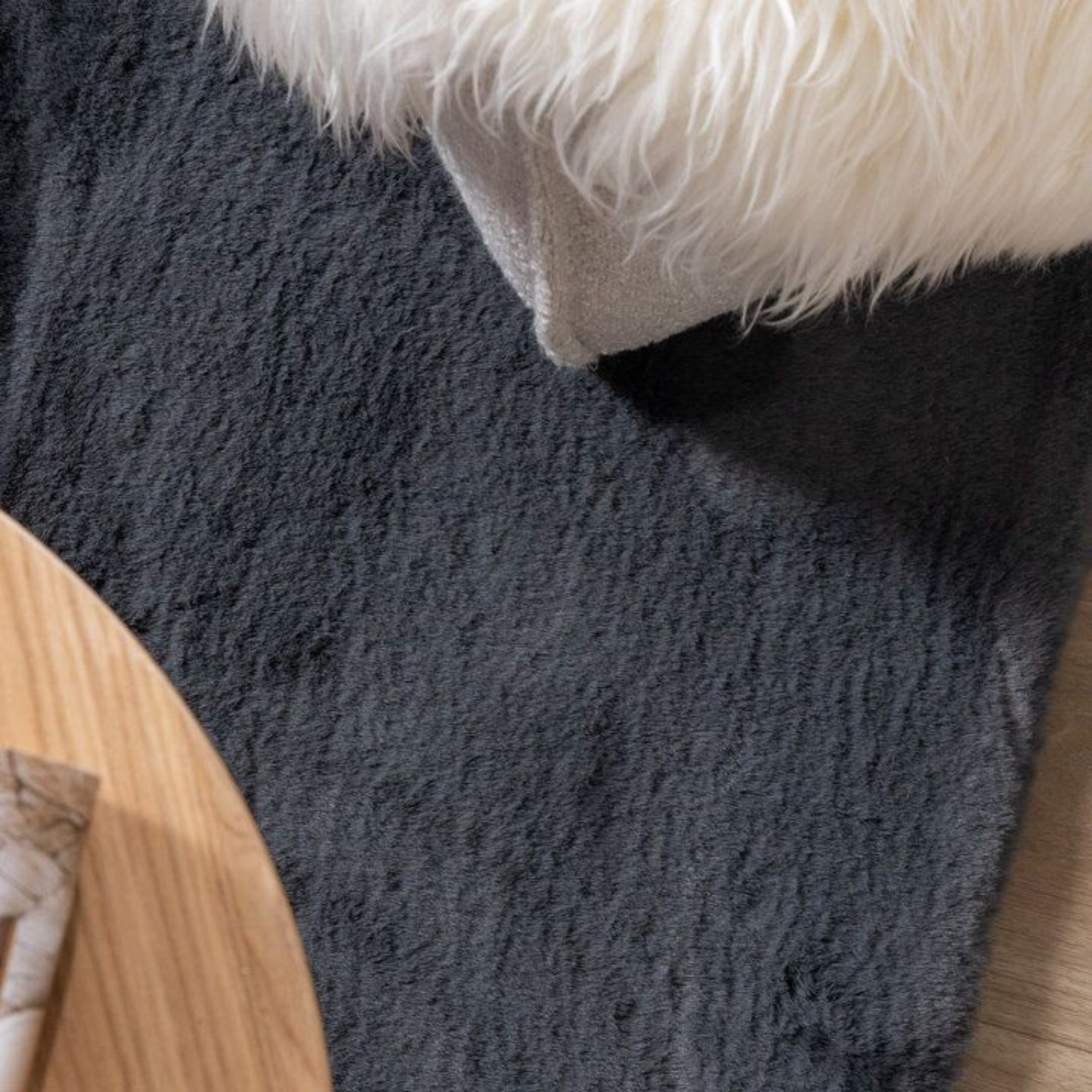 Fluffy vloerkleed Antraciet