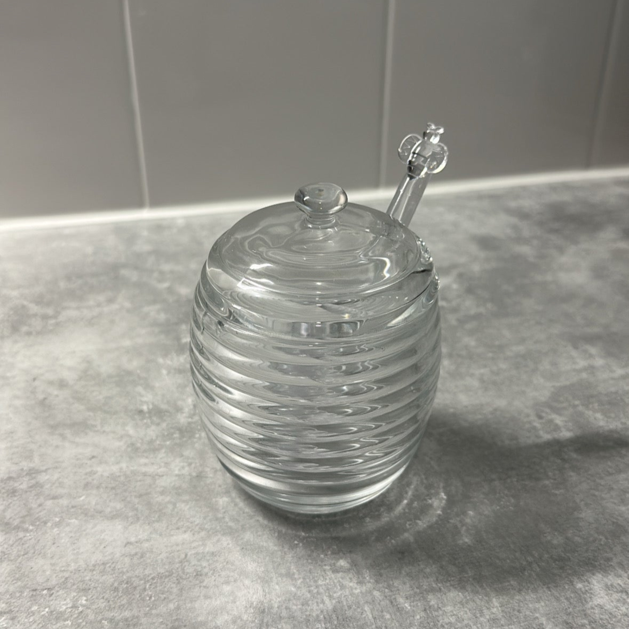 Miel-glazen Honingpot