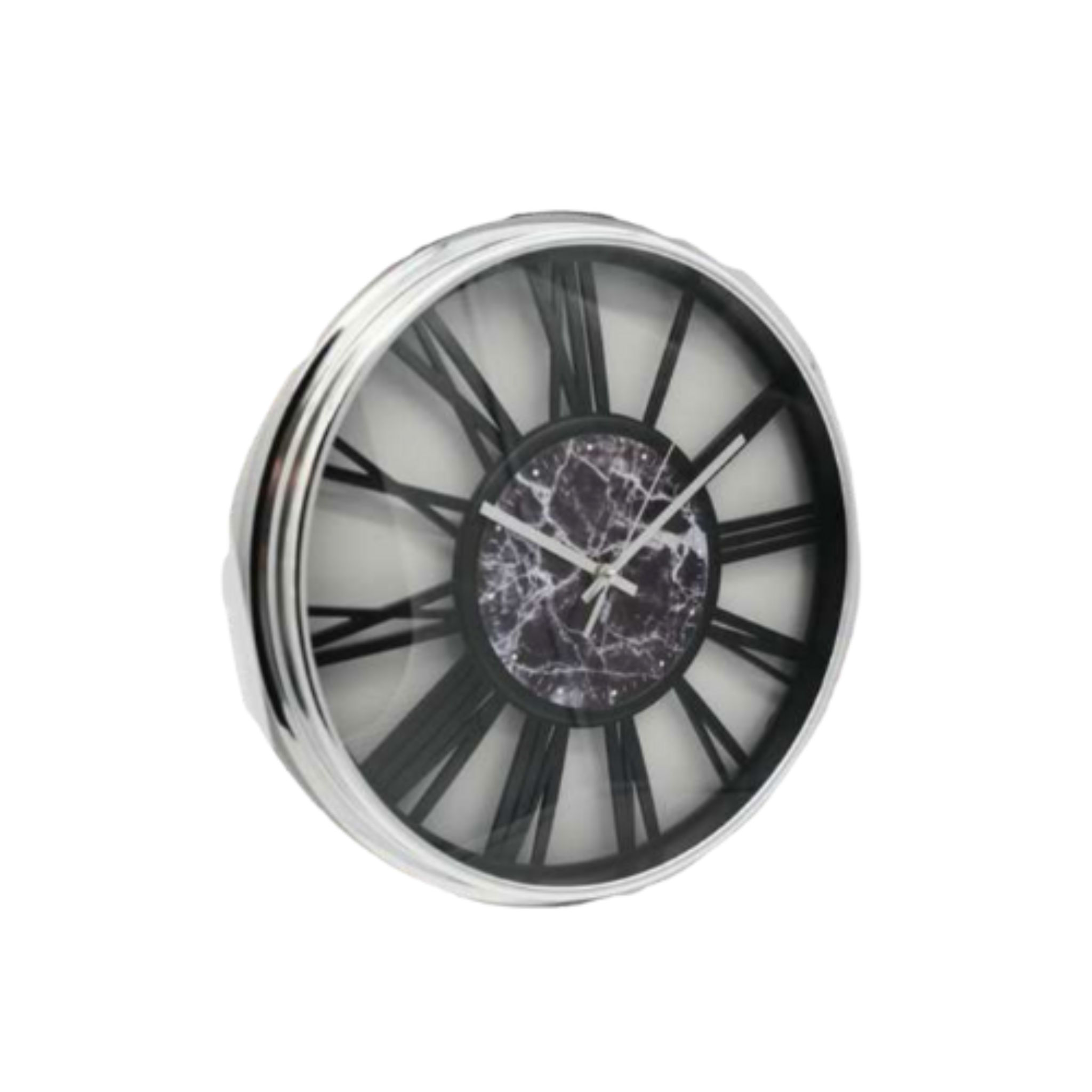 Wandhorloge Zilver/Zwart