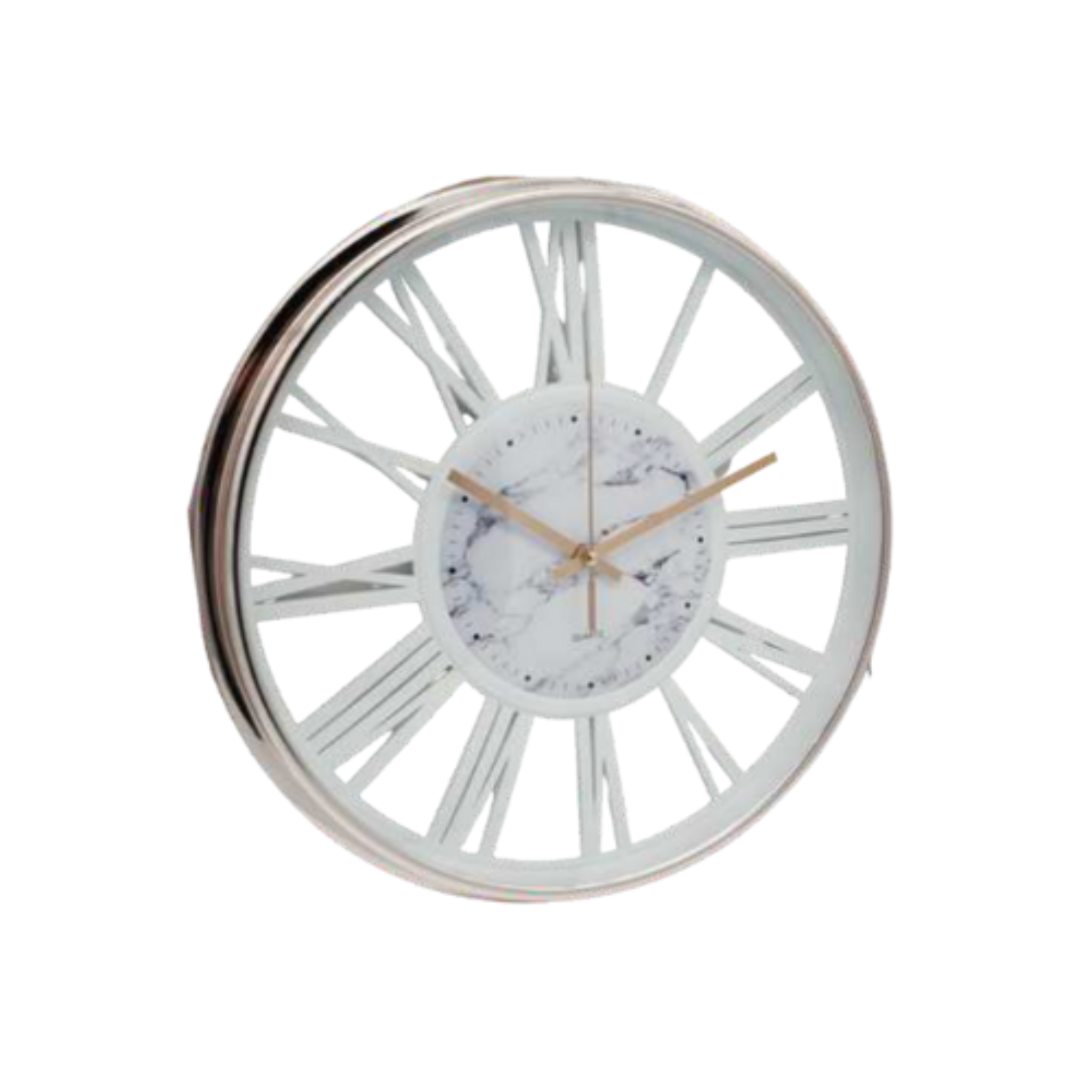 Wandhorloge Brons wit